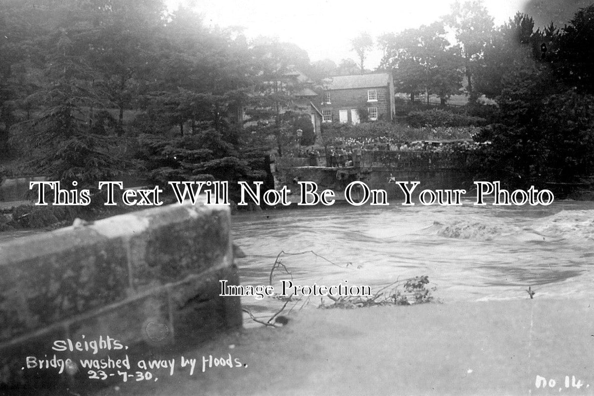 YO 2608 - Sleights Bridge Washed Away By Floods, Scarborough, Yorkshire 1930