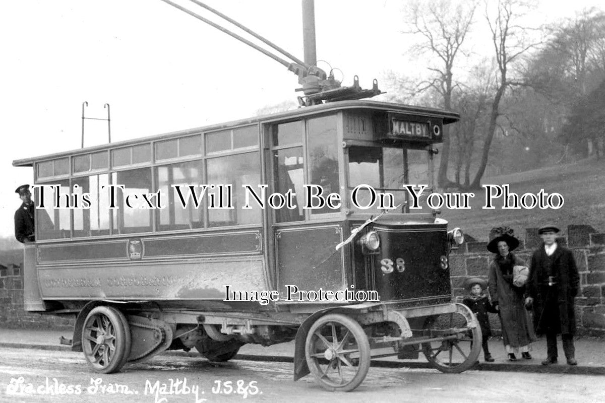 YO 2617 - Trackless Tram, Maltby, Yorkshire