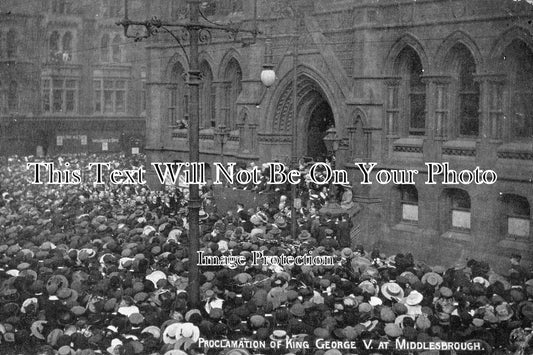 YO 262 - Proclomation Of King George V At Middlesbrough, Yorkshire 1900