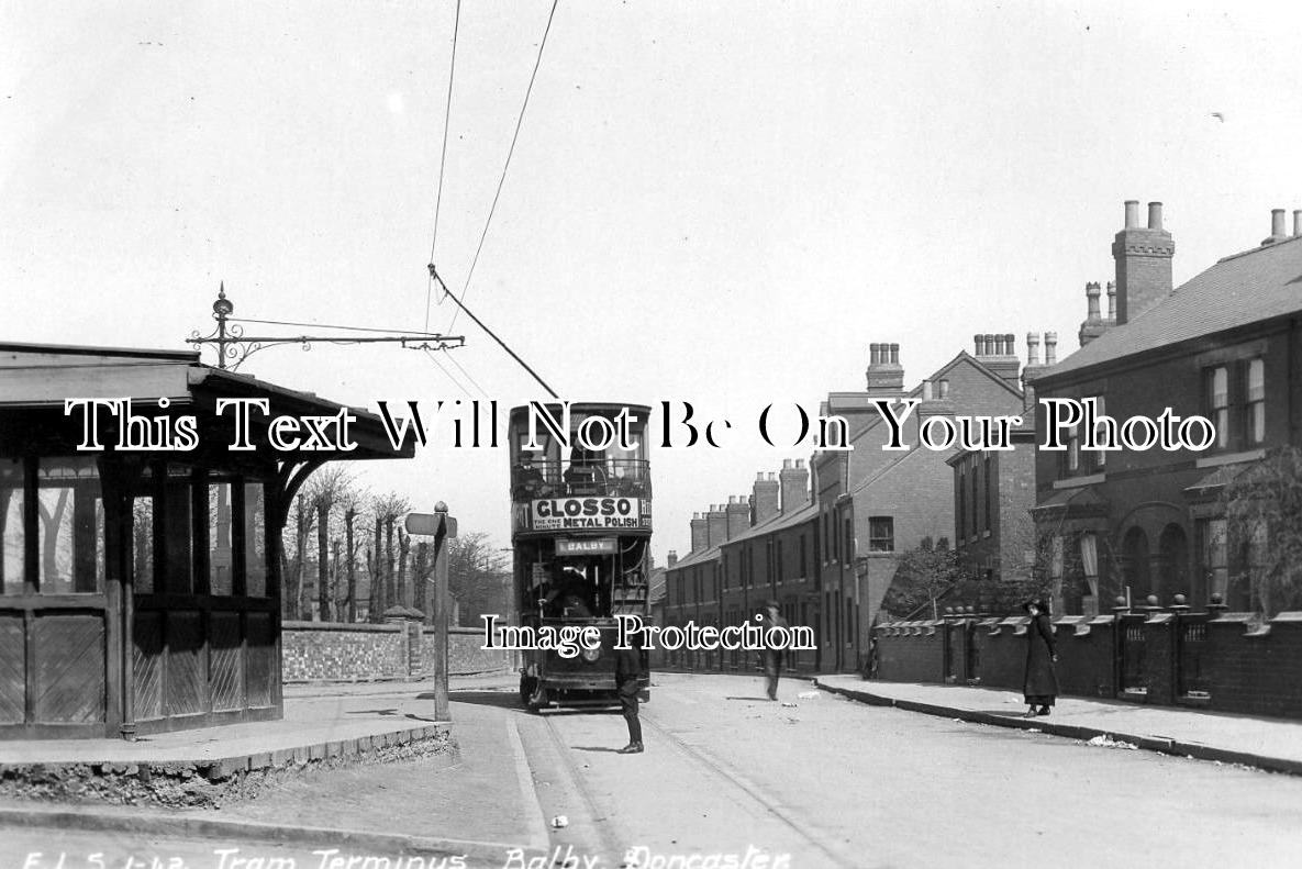 YO 265 - Tram Terminus, Balby, Doncaster, Yorkshire c1917