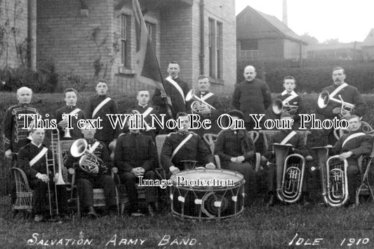 YO 2703 - Idle Salvation Army Band, Yorkshire 1910