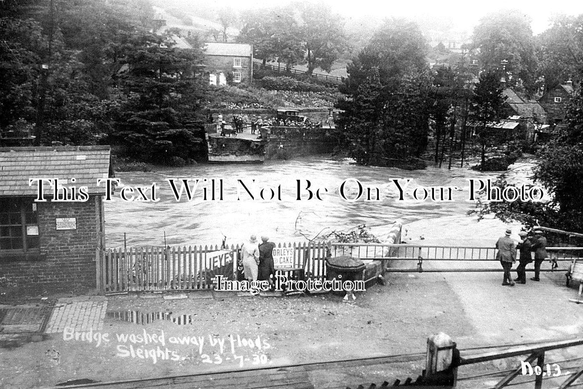 YO 2731 - Sleights Bridge Washed Away By Flood, Yorkshire c1930