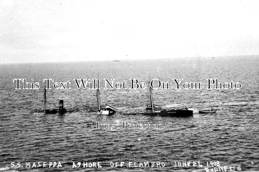 YO 2908 - SS Mazeppa Shipwreck Off Flambrough, Yorkshire 1908