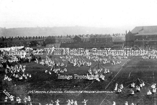 YO 2981 - Sheffield Cricket Ground Coronation Pageant, Maypole Dancing, Yorkshire
