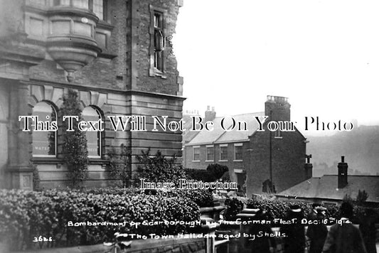 YO 2983 - Bombardment Of Scarborough Town Hall, Yorkshire 1914