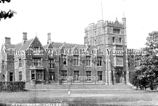 YO 3025 - Rotherham College Boys Grammar School, Yorkshire c1904