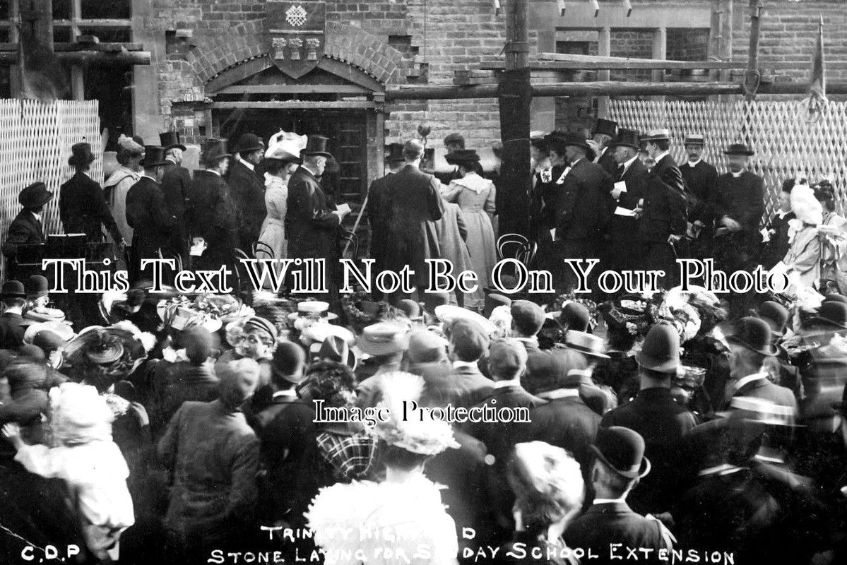 YO 3030 - The Highfield Trinity Methodist Church Stone Laying, Sheffield, Yorkshire 1905