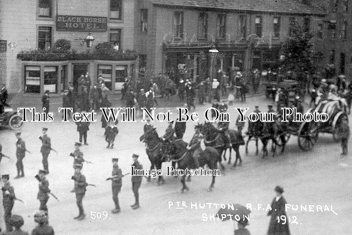 YO 3106 - Funeral Pte Hutton Struck By Lightning, Skipton, Yorkshire 1912