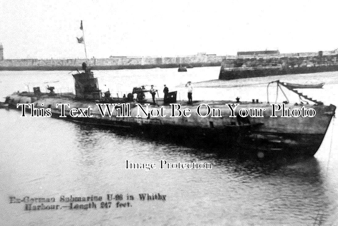 YO 3137 - Ex German Submarine U-98, Whitby Harbour, Yorkshire 1918