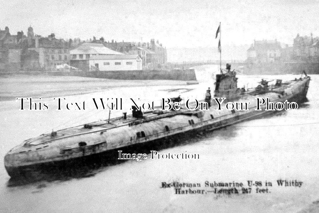 YO 3138 - Ex German Submarine U-98, Whitby Harbour, Yorkshire 1918