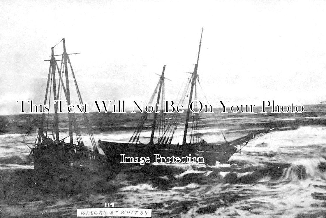 YO 3155 - Ship Wrecks At Whitby, Yorkshire