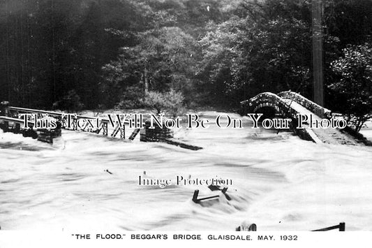 YO 3272 - The Flood, Beggars Bridge, Glaisdale, Yorkshire 1932