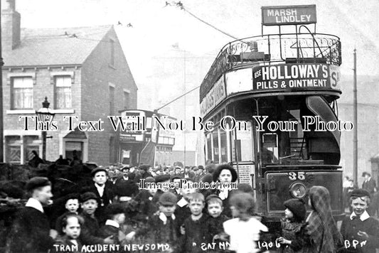 YO 3638 - Newsome Tram Accident, Yorkshire 1906