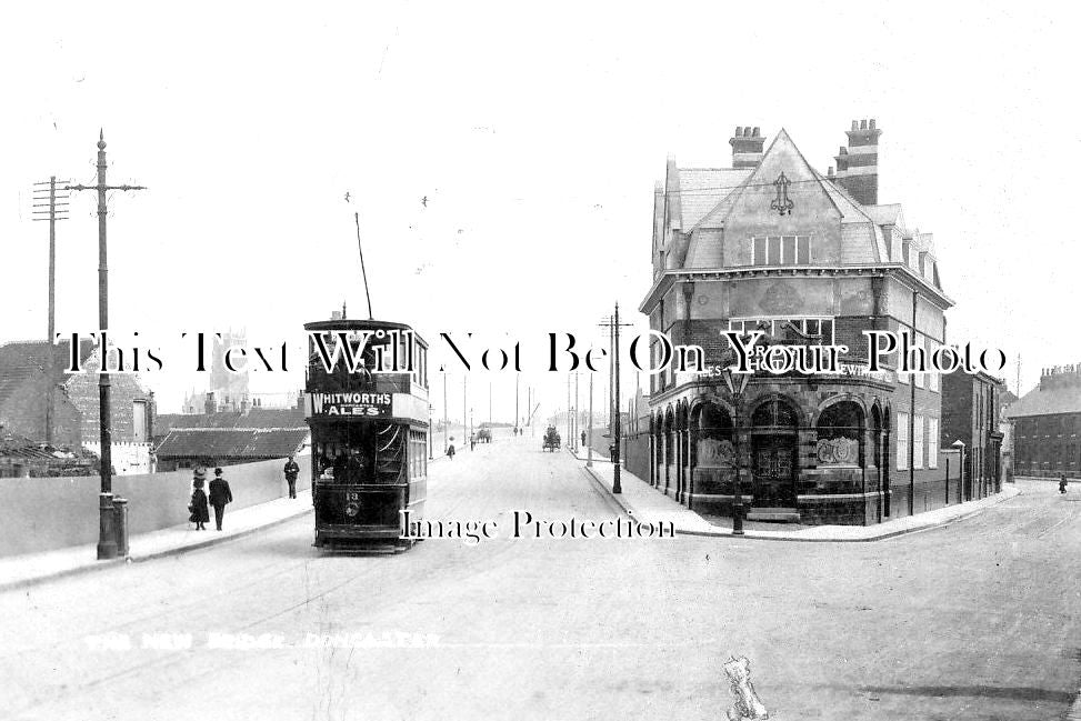 YO 3683 - The Bridge Hotel & New Bridge, Doncaster, Yorkshire c1910