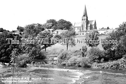 YO 3688 - River Greta & All Saints Church, Burton In Lonsdale, Yorkshire