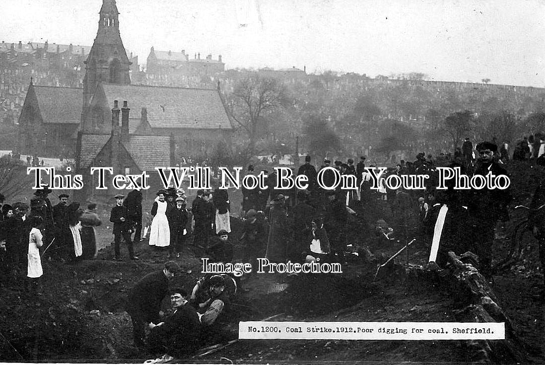 YO 374 - Poor Digging Coal, Coal Strike Of 1912, Sheffield, Yorkshire