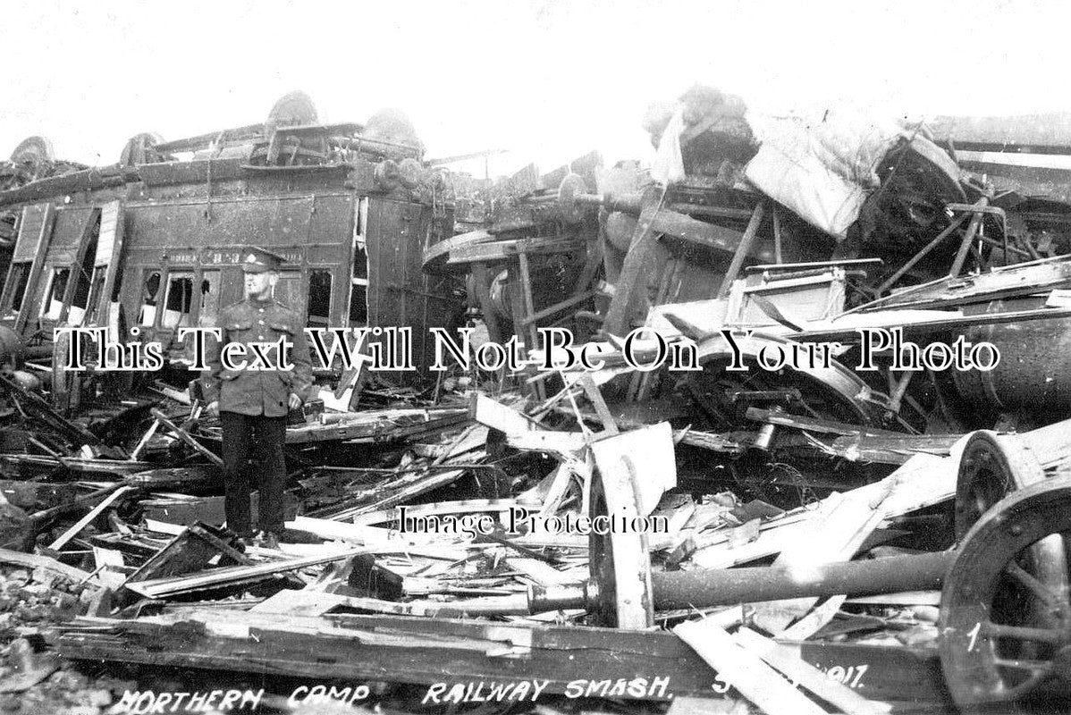 YO 3816 - Northern Camp Railway Smash, Catterick, Yorkshire 1917