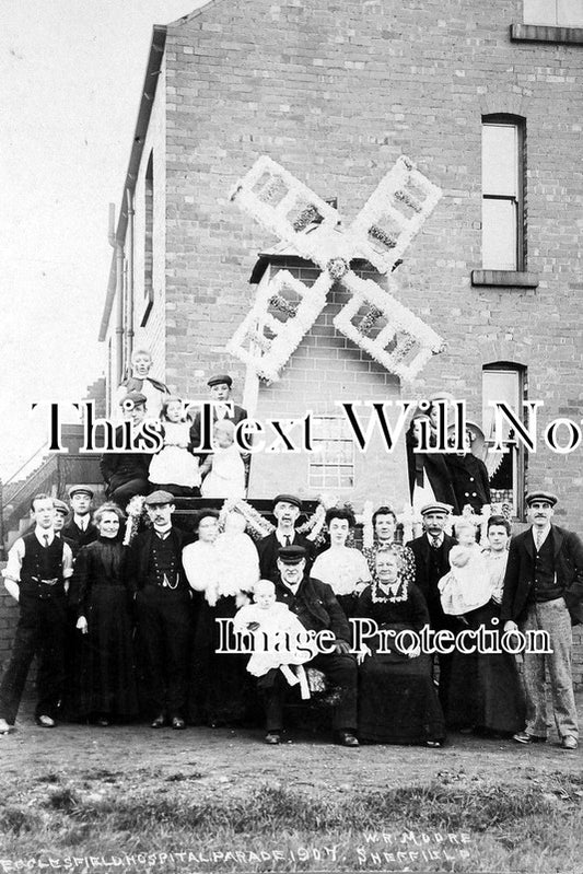 YO 382 - Charity Parade, Ecclesfield, Sheffield, Yorkshire c1907