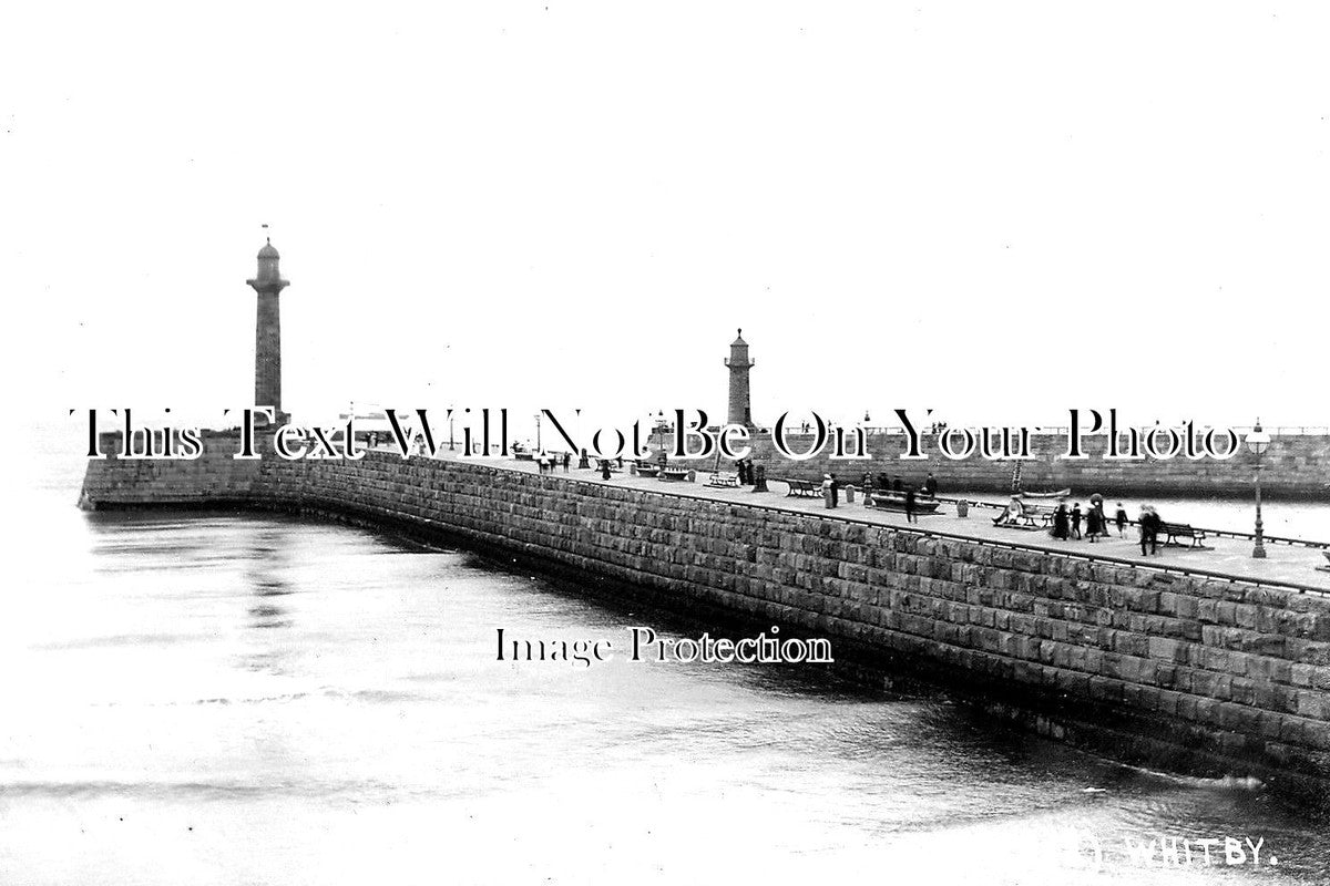 YO 3856 - The Piers, Whitby, Yorkshire
