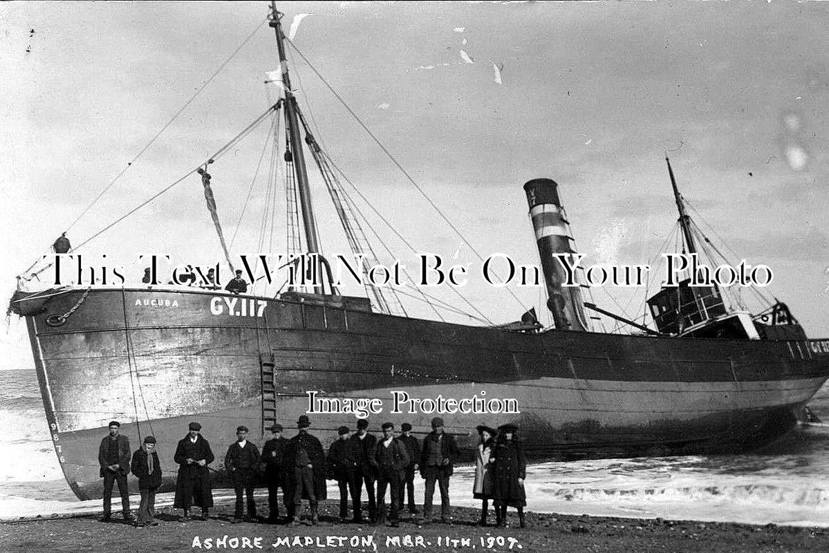 YO 386 - 'Mappleton' Trawler Shipwreck, Grimsby, Yorkshire 1907