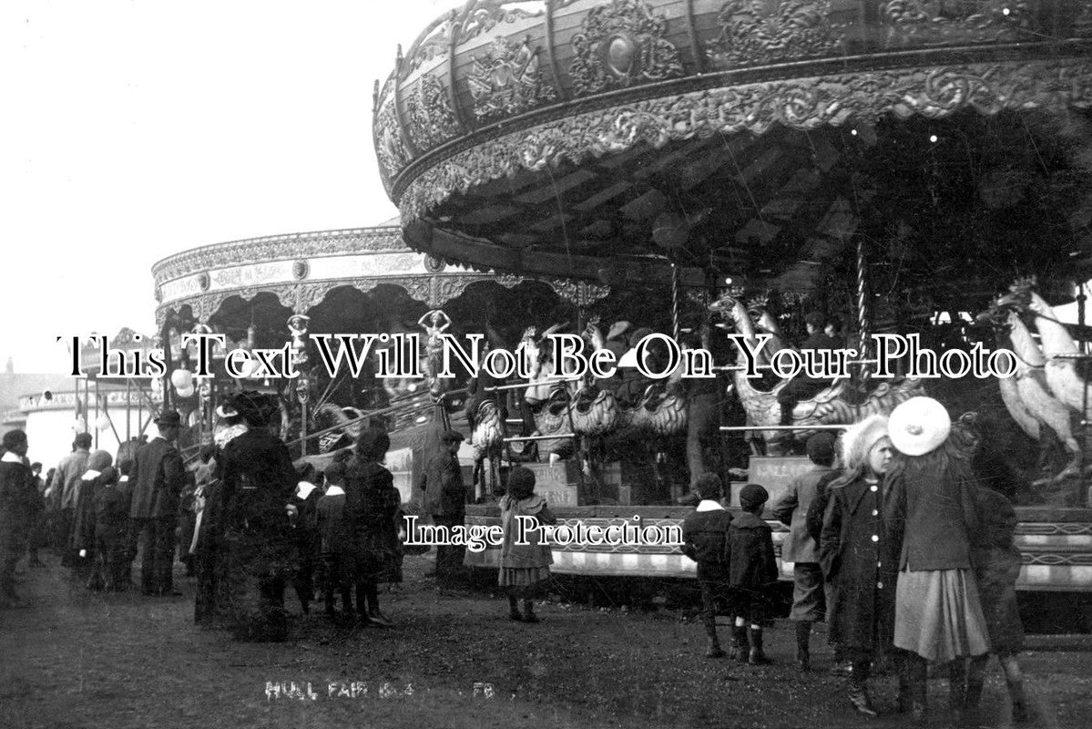 YO 3916 - Horse & Car Rides, Hull Fair, Yorkshire c1904