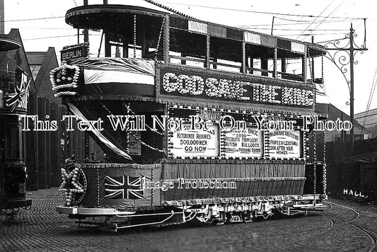 YO 4053 - Tram Recruiting Soldiers For The Leeds Pals, Yorkshire