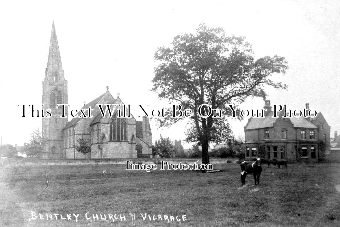 YO 4056 - The Church & Vicarage, Bentley, Doncaster, Yorkshire
