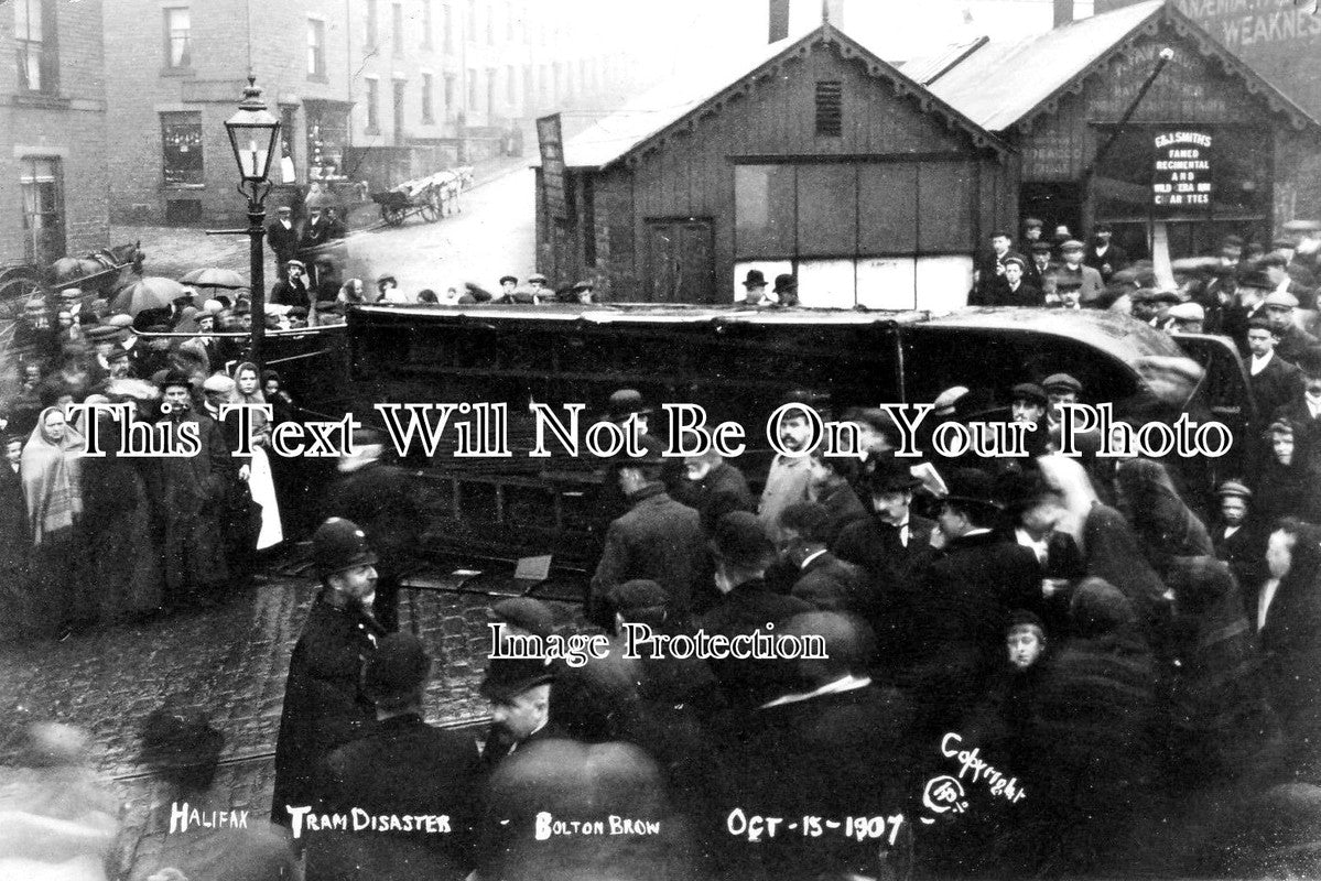 YO 4085 - Tram Disaster, Bolton Brow, Halifax, Yorkshire 1907