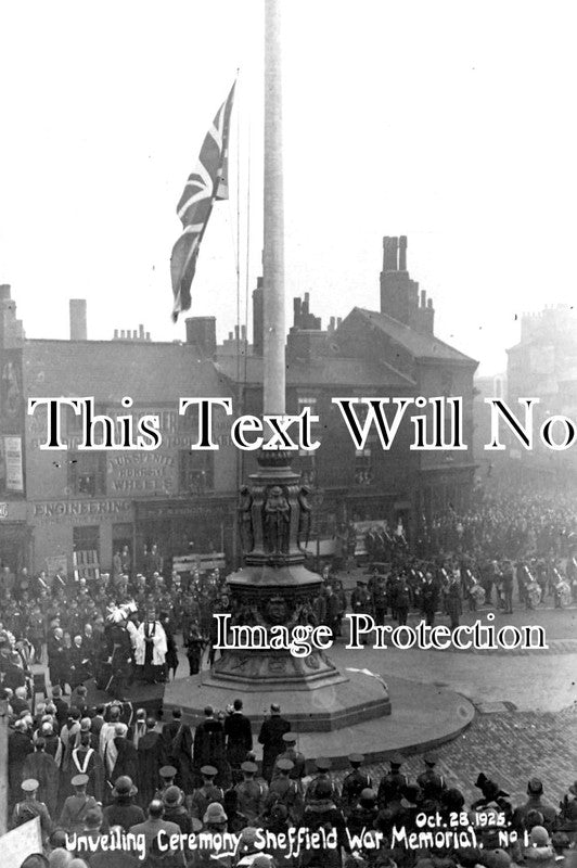 YO 4088 - Unveiling Sheffield War Memorial, Yorkshire 1925