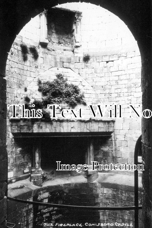 YO 4186 - The Fireplace, Conisborough Castle, Yorkshire