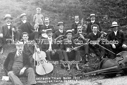 YO 4263 - Saltburn By The Sea Town Band, Yorkshire 1907