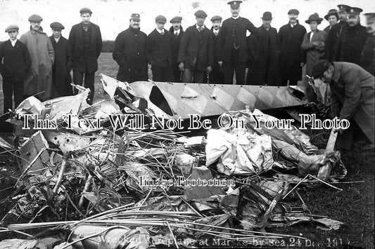 YO 428 - Marske By The Sea, Aeroplane Crash, Yorkshire 1911