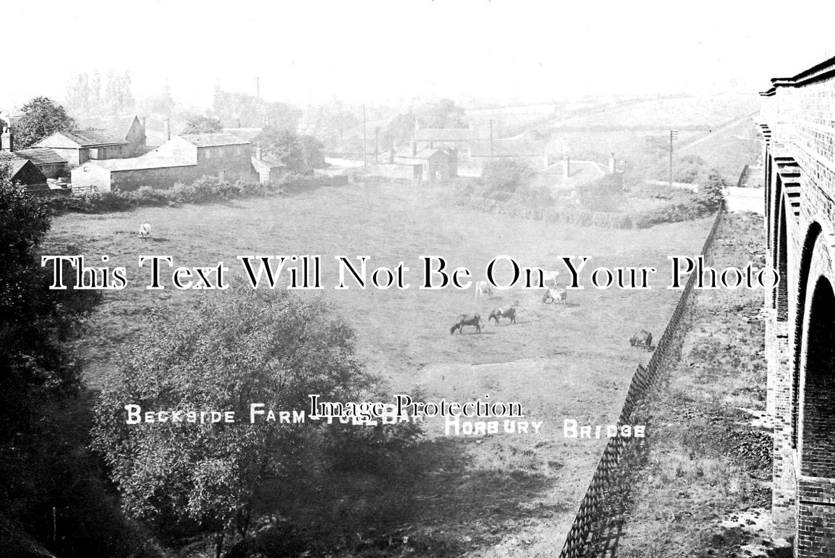 YO 4335 - Beckside Farm & Toll Bar, Horbury Bridge, Yorkshire c1905