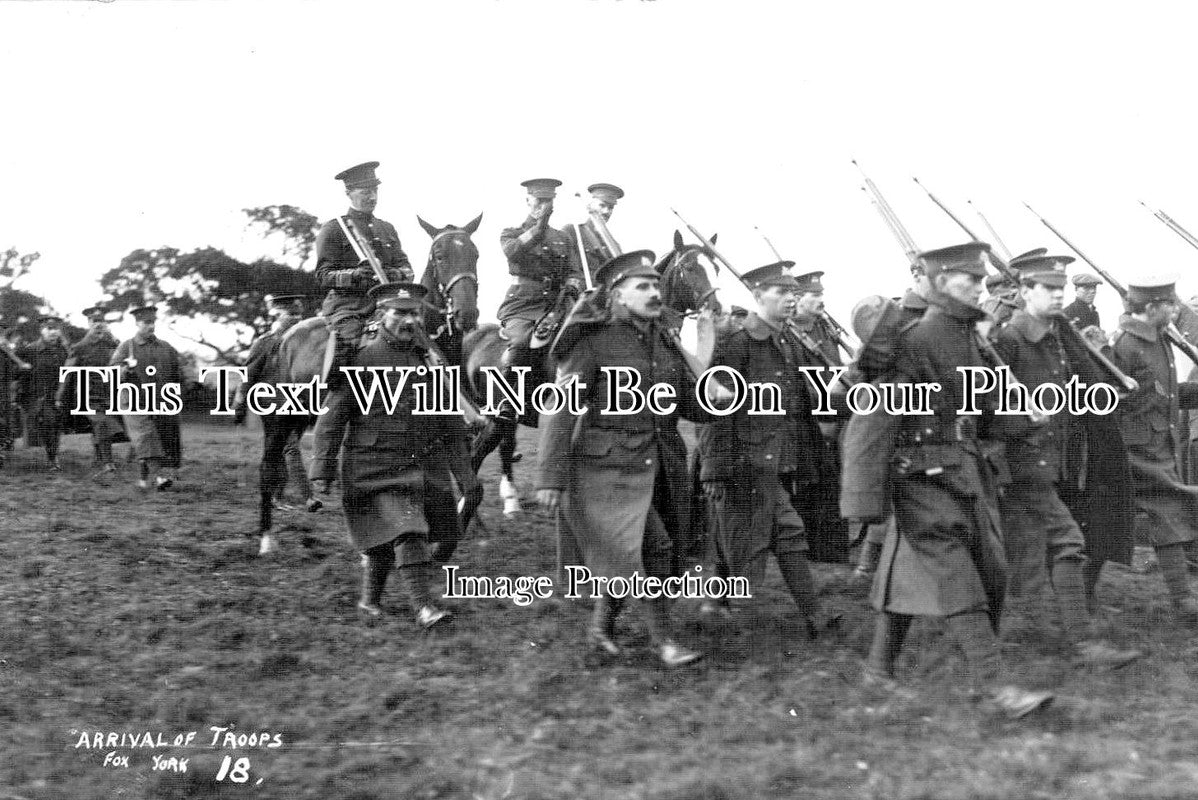 YO 4344 - Arrival Of Troops, Hunmanby, Yorkshire