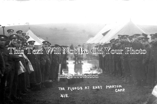 YO 4345 - Floods At East Marton Camp, Yorkshire