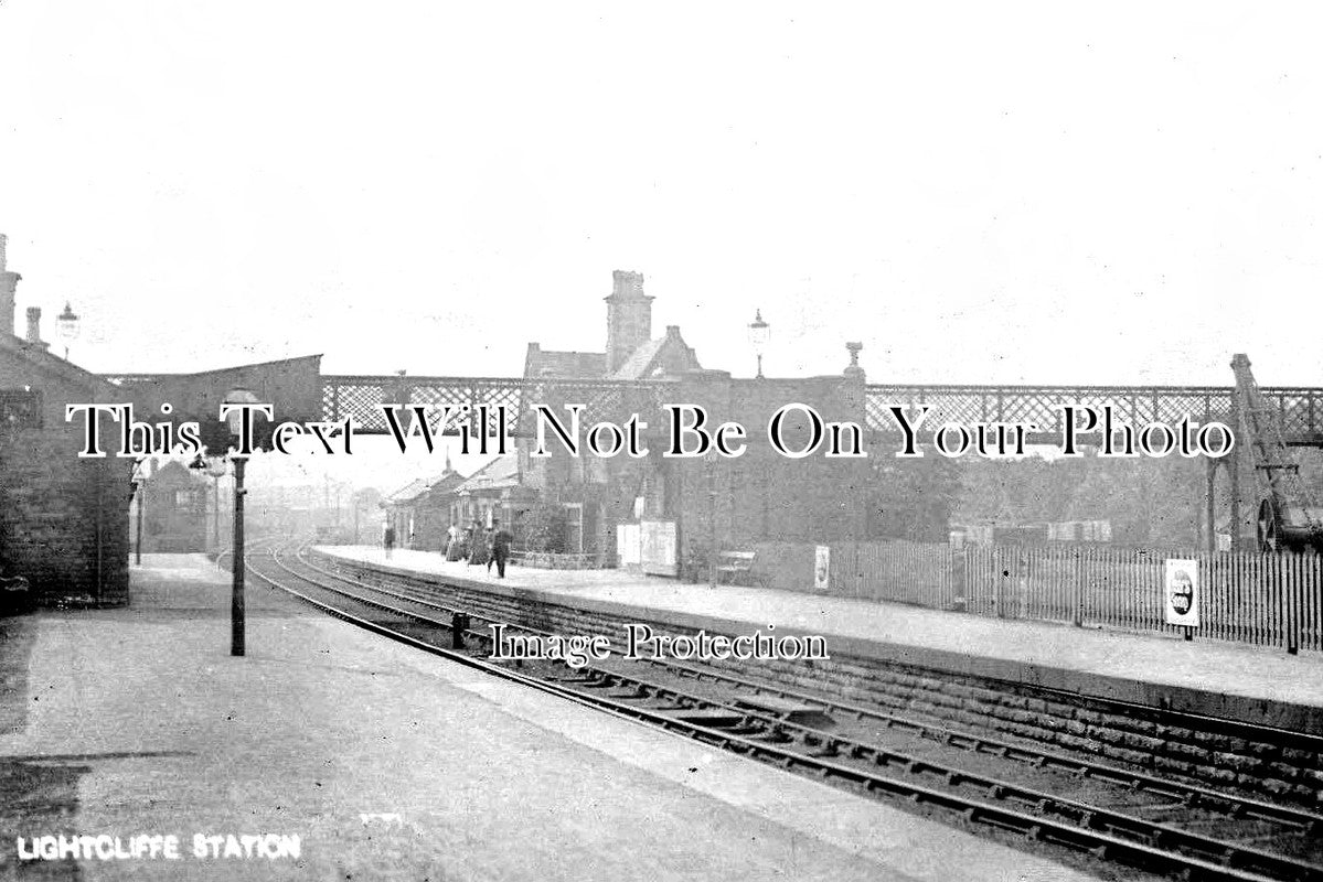 Lightcliffe Map YO 4511 - Lightcliffe Railway Station, Halifax, Yorkshire – JB Archive