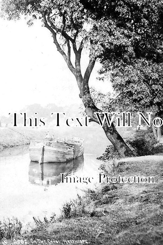 YO 4599 - Barge On The Canal, Hexthorpe, Yorkshire c1906