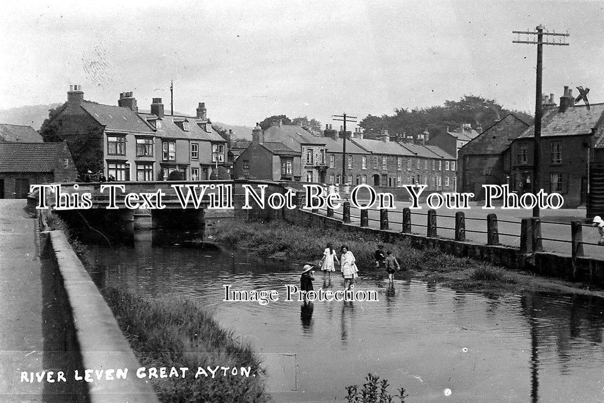 YO 46 - River Leven, Great Ayton, North Yorkshire c1921