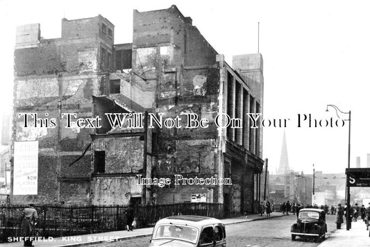 YO 4675 - King Street WW2 Bomb Damage, Sheffield, Yorkshire