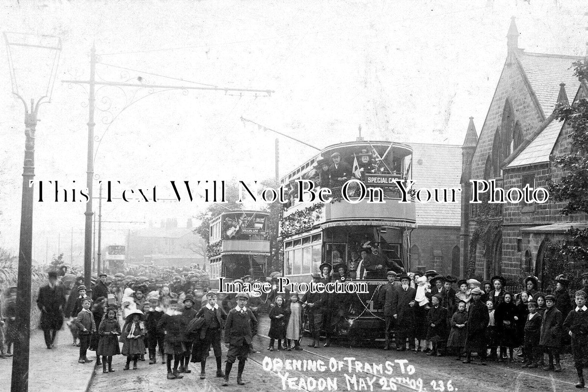 YO 4807 - Opening Of Trams To Yeadon, Yorkshire 1909