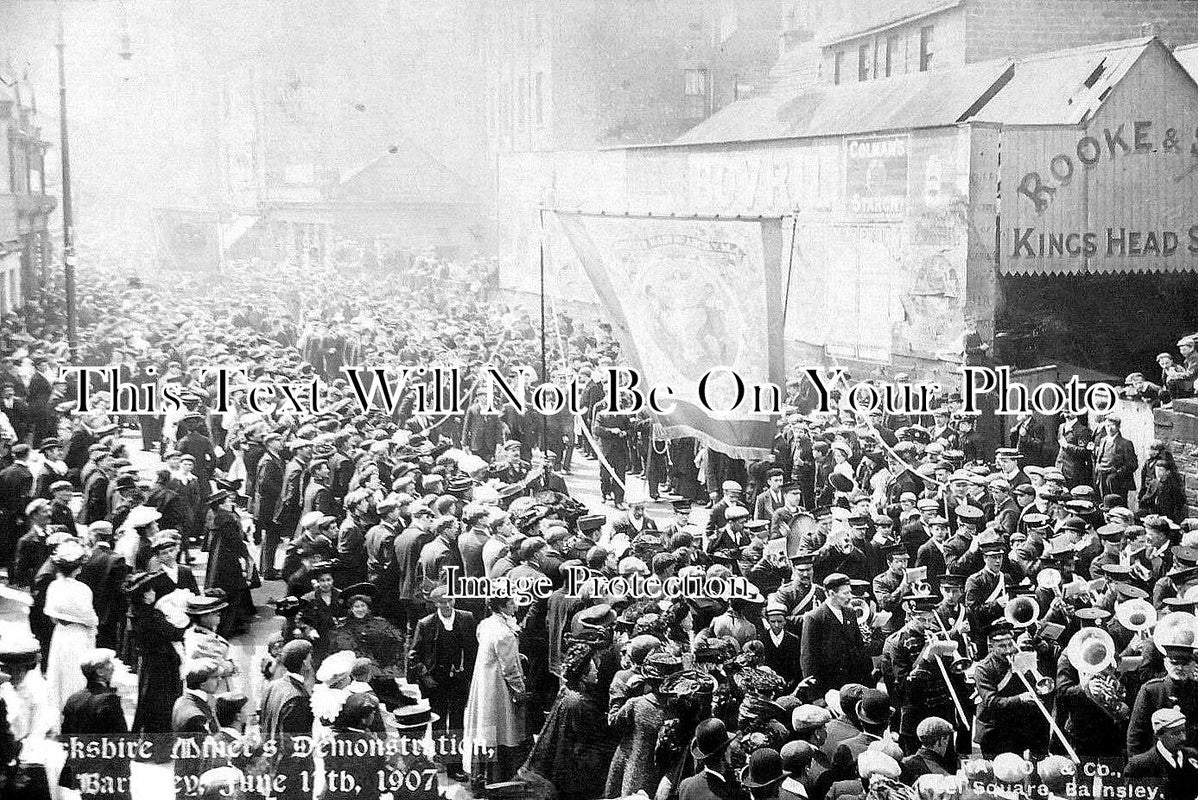 YO 4812 - Yorkshire Miners Demonstration, Barnsley 1907