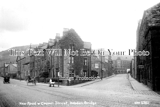 YO 4844 - New Road & Crown Street, Hebden Bridge, Yorkshire