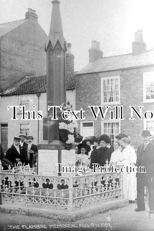 YO 4852 - Unveiling Fishermens Disaster Memorial, Flamborough, Yorkshire 1909