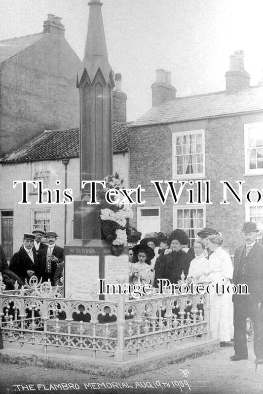 YO 4852 - Unveiling Fishermens Disaster Memorial, Flamborough, Yorkshire 1909