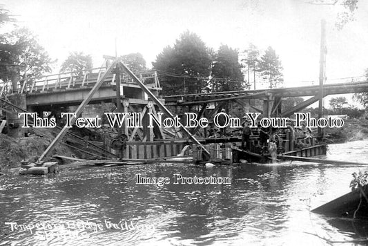 YO 5016 - Temporary Bridge Building, Sleights, Yorkshire c1909