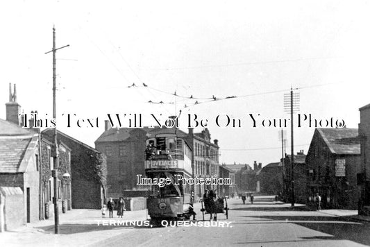 YO 5048 - Tram At Queensbury Terminus, Bradford, Yorkshire