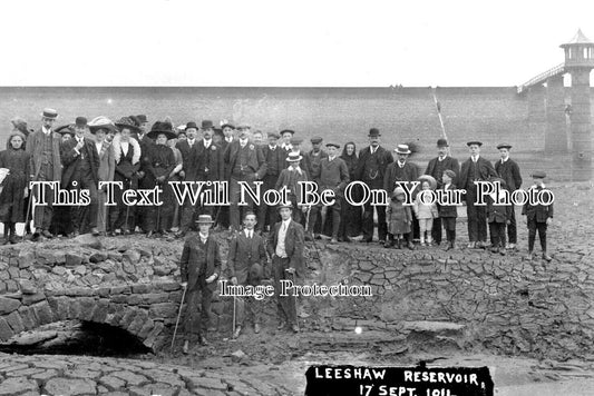 YO 5065 - Drought At Leeshaw Reservoir, Yorkshire 1911