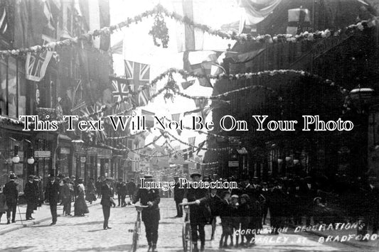 YO 5210 - Coronation Celebrations, Darley Street, Bradford, Yorkshire 1911