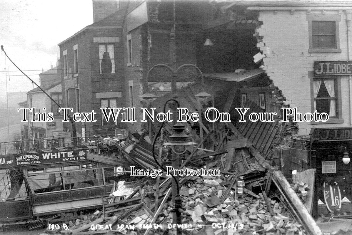 YO 5306 - Tram Smash, Dewsbury, Yorkshire 1915