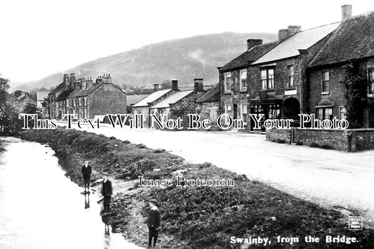 YO 5474 - Swainby From The Bridge, Yorkshire